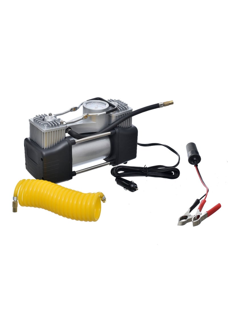 Double Cylinder Professional Air Compressor With Tool Kit - Tire Air Compressor Inflator Wit Tools Kit - Image 2
